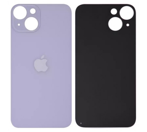 Задня панель корпусу для iPhone 14, фіолетова, потрібно зняти скло камери, small hole