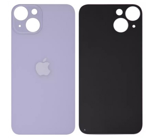 Задняя панель корпуса для iPhone 14, фиолетовая, нужно снять стекло камеры, small hole