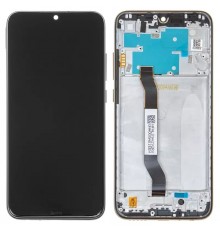 Дисплей для Xiaomi Redmi Note 8, чорний, Лого Redmi, з рамкою, Оригінал (переклеєне скло), M1908C3JH, M1908C3JG, M1908C3JI