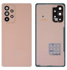 Задняя панель корпуса для Samsung A536 Galaxy A53 5G, персиковая + стекло камеры