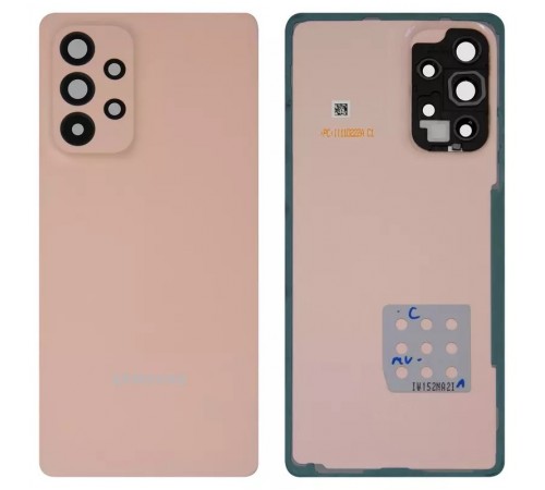 Задняя панель корпуса для Samsung A536 Galaxy A53 5G, персиковая (Peach) + стекло камеры