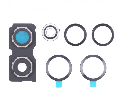 Скло камери для Xiaomi Redmi Note 13 Pro Plus, чорний, з рамкою