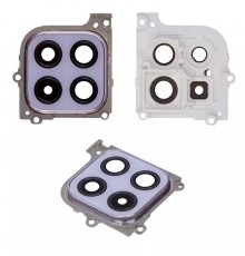 Скло камери для Samsung A226 Galaxy A22 5G, фіолетове, з рамкою