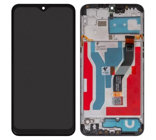 Дисплей для Samsung A107 Galaxy A10s, A107F/DS Galaxy A10s, чорний, з рамкою, FLYCDI