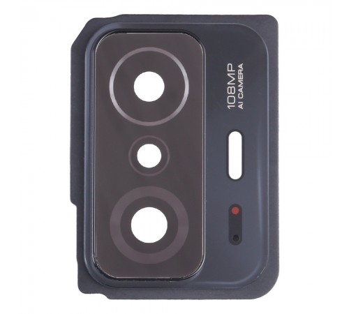 Стекло камеры для Xiaomi 11T, 11T Pro, серое, с рамкой