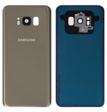 Задняя панель корпуса для Samsung G950F Galaxy S8, G950FD Galaxy S8, золотая (Maple Gold) + стекло камеры, полная, Original (PRC)