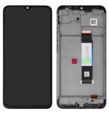 Дисплей для Xiaomi Poco M3, Redmi 9T, черный, с рамкой, High Copy