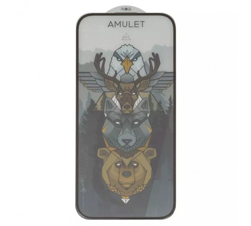 Захисне скло iNobi Amulet для Apple iPhone 15, iPhone 16, Full Glue, Anti-Static, чорне 