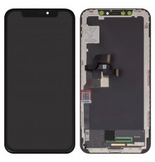 Дисплей для iPhone X, черный, с рамкой, FLYCDI, (OLED) hard