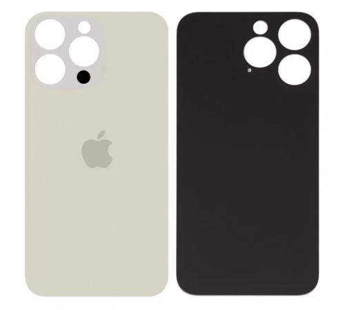 Задняя панель корпуса для iPhone 14 Pro Max, золотистая, не нужно снимать стекло камеры, big hole