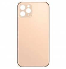 Задняя панель корпуса для iPhone 11 Pro Max, золотистая, не нужно снимать стекло камеры, Original (PRC), big hole, matte gold