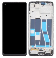 Дисплей для Oppo A94 4G, A94 5G, Reno 5 Lite, чорний, з рамкою, High Copy (OLED)