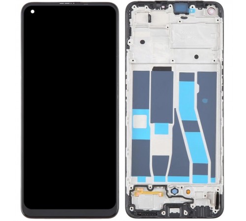 Дисплей для Oppo A94 4G, A94 5G, Reno 5 Lite, чорний, з рамкою, High Copy (OLED)