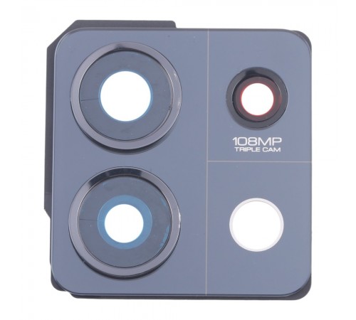 Скло камери для Xiaomi Redmi Note 13 5G, чорне, з рамкою