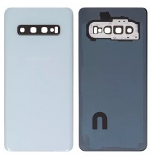 Задня панель корпусу для Samsung G973 Galaxy S10, біла (Prism White) + скло камери