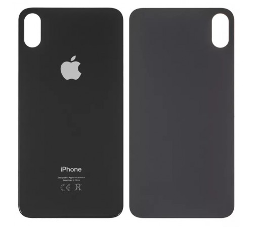 Задня панель корпусу для iPhone XS Max, чорна, не потрібно знімати скло камери, big hole