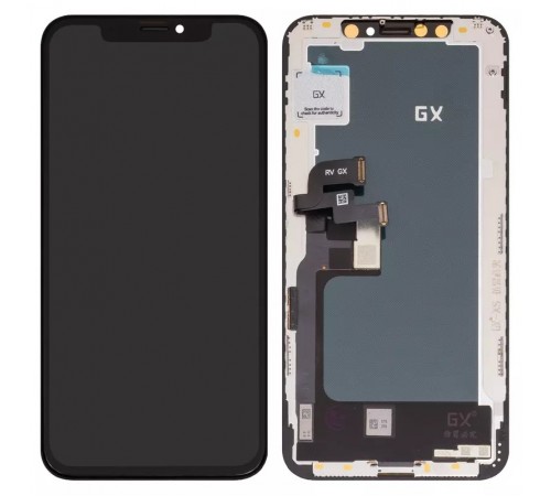Дисплей для iPhone XS, чорний, з рамкою, Copy (TFT), GX 