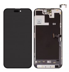 Дисплей для iPhone 14 Pro Max, чорний, з рамкою, High Copy (AMOLED), GX OEM soft, 120Hz