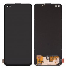 Дисплей для Oppo A93 4G, Reno 4 5G, Reno 4 Lite, чорний, без рамки, Оригінал (переклеєне скло), CPH2121, CPH2123, PDPM00, PDPT00, CPH2091, CPH2125