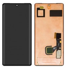 Дисплей для Google Pixel 7 Pro, чорний, без рамки, Оригінал (переклеєно скло)