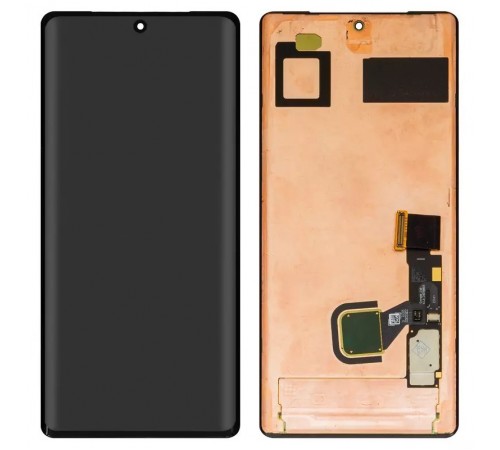 Дисплей для Google Pixel 7 Pro, чорний, без рамки, Оригінал (переклеєно скло)