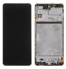 Дисплей для Samsung M515 Galaxy M51, черный, с рамкой, Original, сервисная упаковка, #GH82-23568A/GH82-24166A/GH82-24167A/GH82-24168A