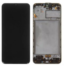 Дисплей для Samsung M215 Galaxy M21, M307 Galaxy M30s, черный, с рамкой, Original, сервисная упаковка, #GH82-22509A/GH82-22836A/GH82-22509A/GH82-22836A