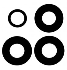 Скло камери для Oppo Reno 5, Reno 5 Pro 5G, без рамки, комплект 4шт.