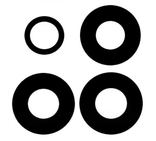 Скло камери для Oppo Reno 5, Reno 5 Pro 5G, без рамки, комплект 4шт.