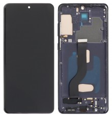Дисплей для Samsung G985 Galaxy S20 Plus, G986 Galaxy S20 Plus 5G, черный (Cosmic Black), с рамкой, Copy (TFT)