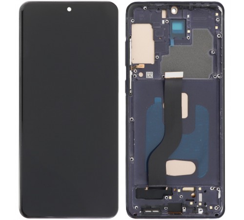 Дисплей для Samsung G985 Galaxy S20 Plus, G986 Galaxy S20 Plus 5G, чорний (Cosmic Black), з рамкою, Copy (TFT) 