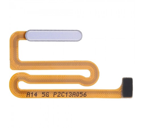 Шлейф для Samsung A146P Galaxy A14 5G, кнопки включения, сканера отпечатка пальца (Touch ID), фиолетовый (Silver), Original (PRC)