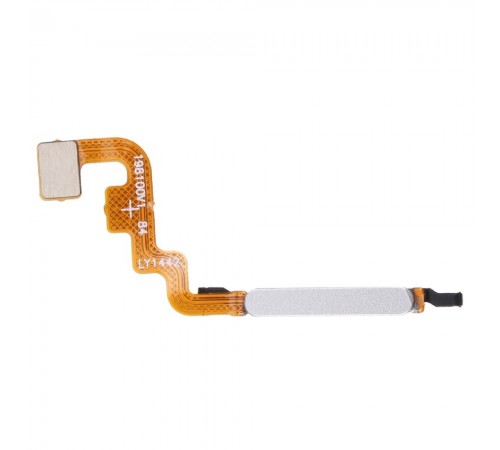 Шлейф для Xiaomi Poco M4 Pro 4G, Redmi Note 11, Redmi Note 11S, сканера отпечатка пальца (Touch ID), серебристый, Original (PRC)