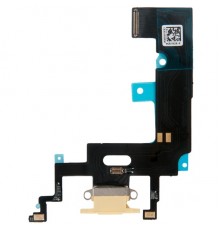 Шлейф для iPhone XR, коннектора зарядки, желтый, с микрофоном, Original (PRC)