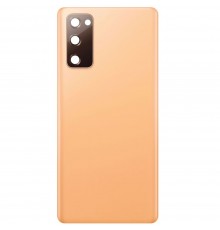Задняя панель корпуса для Samsung G780 Galaxy S20 FE, G781 Galaxy S20 FE 5G, оранжевая (Cloud Orange), Copy + стекло камеры
