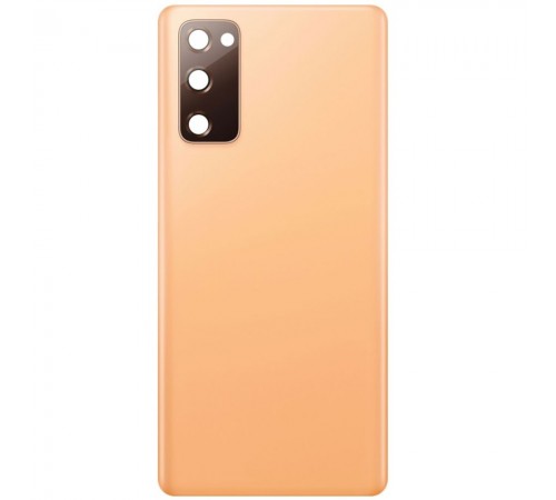 Задня панель корпусу для Samsung G780 Galaxy S20 FE, G781 Galaxy S20 FE 5G, оранжева (Cloud Orange), Copy + скло камери
