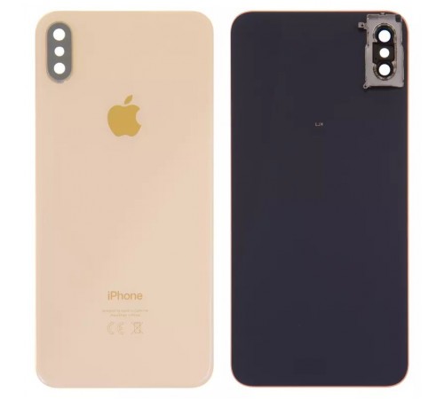 Задня панель корпусу для iPhone XS Max, золотиста + скло камери, small hole