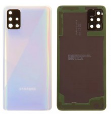 Задняя панель корпуса для Samsung A515F/DS Galaxy A51, белая (Prism Crush White) + стекло камеры