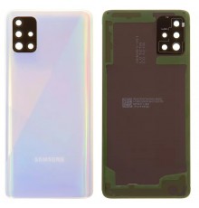 Задняя панель корпуса для Samsung A515F/DS Galaxy A51, белая + стекло камеры
