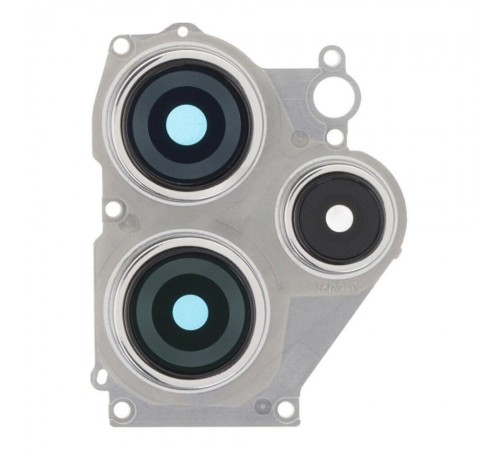 Стекло камеры для Xiaomi Redmi 12 5G, серебристый, с рамкой