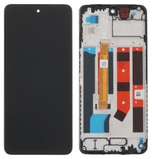 Дисплей для Oppo A60, чорний, з рамкою, High Copy