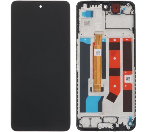 Дисплей для Oppo A60, чорний, з рамкою, High Copy