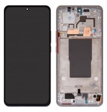 Дисплей для Xiaomi 12T, 12T Pro, серебристый, с рамкой, Original (PRC), 22081212UG, 22081212G, 22071212AG