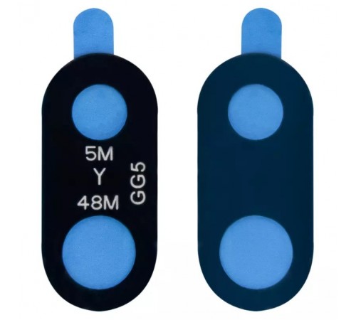 Скло камери для Xiaomi Redmi Note 7, чорне, без рамки