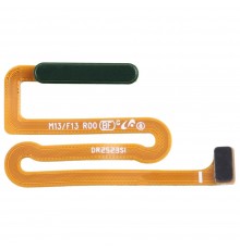 Шлейф для Samsung M135 Galaxy M13, кнопки увімкнення, сканера відбитка пальця (Touch ID), зелений (Deep Green), Original (PRC)