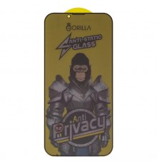 Захисне скло для Apple iPhone 13, iPhone 13 Pro, iPhone 14, сумісне з чохлом, Full Glue, Anti-Static, Anti-Peeping, чорний, gorilla