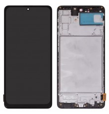 Дисплей для Samsung M515 Galaxy M51, черный, с рамкой, High Copy (OLED)