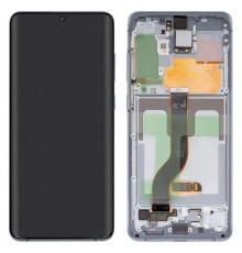 Дисплей для Samsung G985 Galaxy S20 Plus, G986 Galaxy S20 Plus 5G, синий, с рамкой, Original (PRC), aura blue