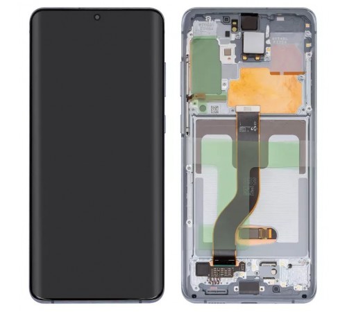 Дисплей для Samsung G985 Galaxy S20 Plus, G986 Galaxy S20 Plus 5G, синій, з рамкою, Original (PRC), aura blue