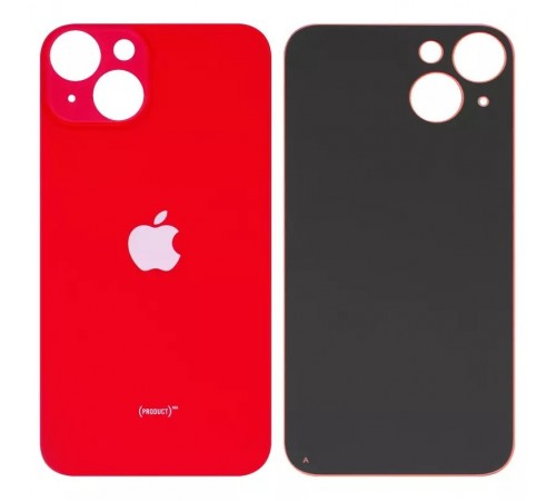Задняя панель корпуса для iPhone 14, красная, не нужно снимать стекло камеры, big hole